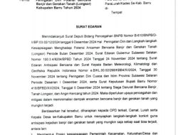 Bupati Barru Keluarkan Edaran Peringatan Dini Bencana.