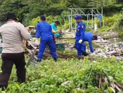 Peringati HPSN 2025, ABK KP XIV-2009 Ditpolairud Polda Sulsel Ikut Aksi Bersih-bersih Pantai