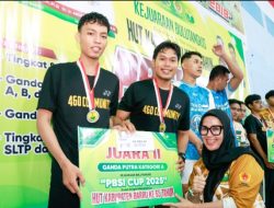 Juara Tiap Kategori Kejuaraan Bulu Tangkis PBSI CUP 2025 Barru Berikut Nama Namanya…….