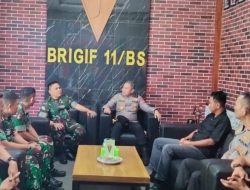 Kuatkan Hubungan dan Kolaborasi, Kapolres Parepare Silaturahmi ke Brigif 11 Badik Sakti