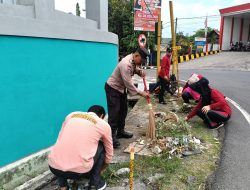 Kerja Bakti Bhabinkamtibmas dan Aparat Kelurahan Mallusetasi, Beri Contoh Peduli Lingkungan