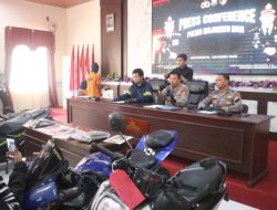 Barang Bukti Empat  Unit Motor Dua Pelaku Diamankan Polisi