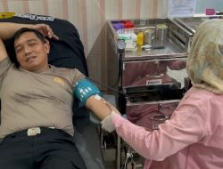 Peringati Hari Jadi Humas Polri ke-74 Polresta Banyuwangi Gelar Donor Darah