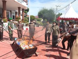 Waka Polres Parepare Hadiri Pemusnahan Barang Rampasan di Kantor Kejaksaan