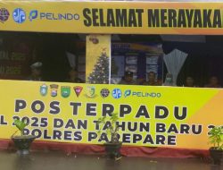 Pos Terpadu Ops Lilin 2025 Polres Parepare, Aparat Gabungan Siap Berikan Pelayanan
