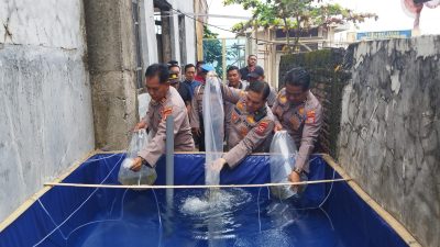Polsek KPN Polres Parepare Dukung Asta Cita Lewat Budidaya Ikan Nila