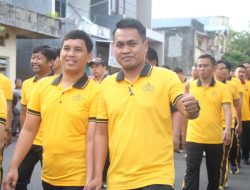 Redakan Kejenuhan Personilnya, Polres Parepare Gelar Olahraga Bersama