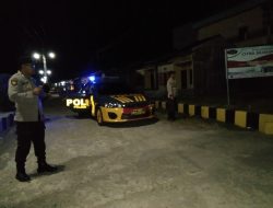 Patroli Blue Light Polsek Ujung Rambah Area Pemukiman, Antisipasi Kejahatan Malam Hari