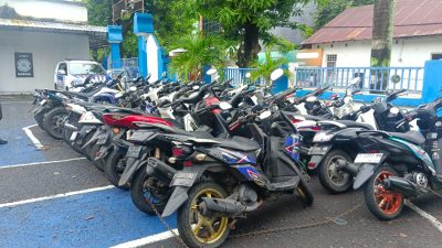 Pemberantasan Balapan Liar, Polres Parepare Kandangkan 30 Unit Sepeda Motor Diduga Terlibat
