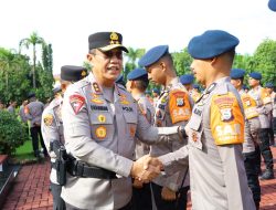 Kapolda Sulsel Pimpin Apel Pengecekan Senpi Serentak, Sambut Kepulangan Personel Brimob dari Aceh